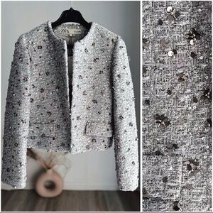 🤍SEQUIN JACKET ZW COLLECTION